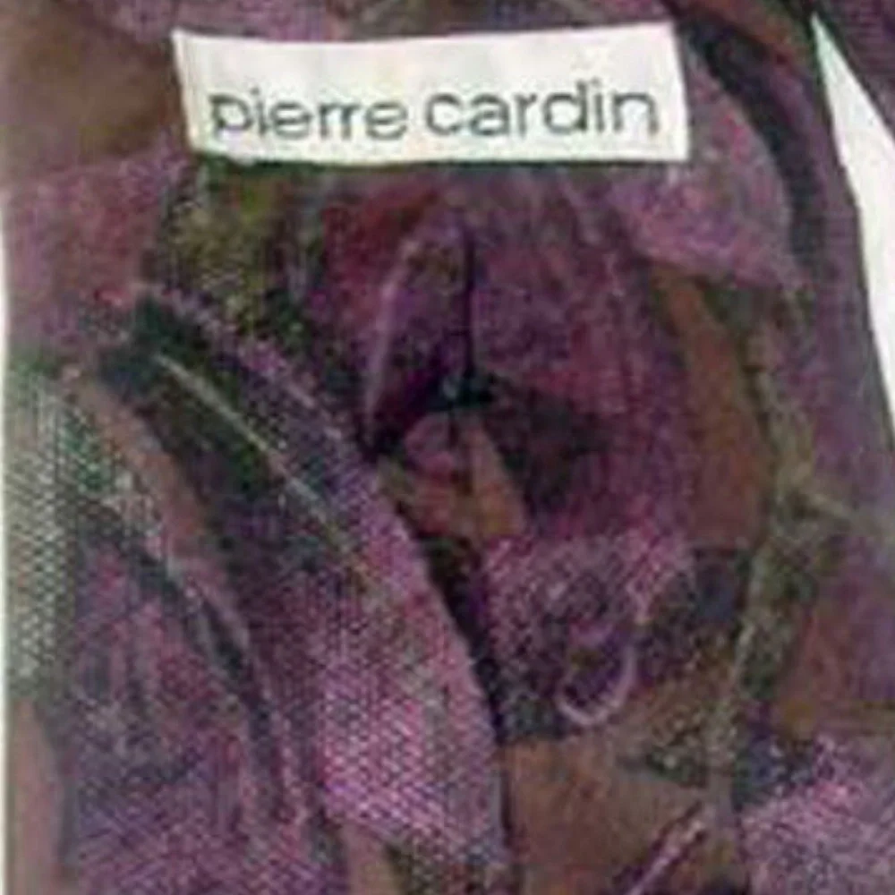 PIERRE CARDIN Mens Tie Necktie Purple Green Abstract Art